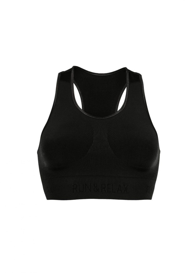 R&R Seamless Sports Bra_Beautiful Black